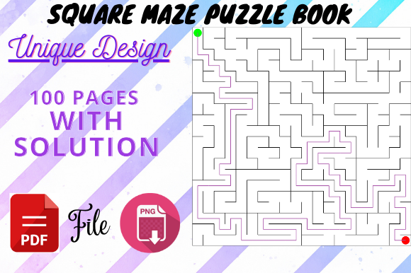 Boost Your Creative Projects with Square Maze Activity Interior for KDP