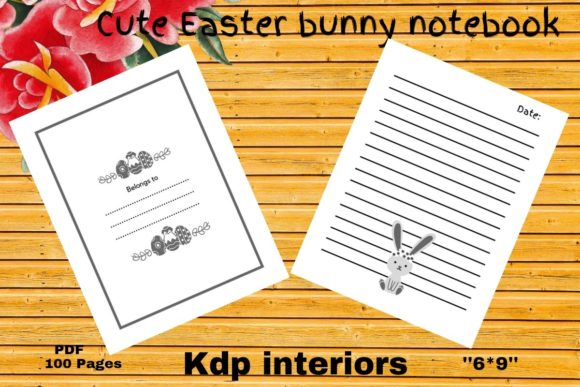 Cute Easter Bunny Theme Notebook