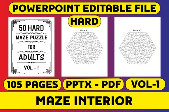 Exploring 50 Hard Adult Maze Puzzle Interior Vo-1: A Challenging and Engaging Puzzle Book