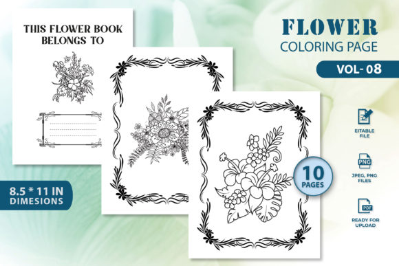 Exploring the Creative Potential of Flower Coloring Page Vol-08