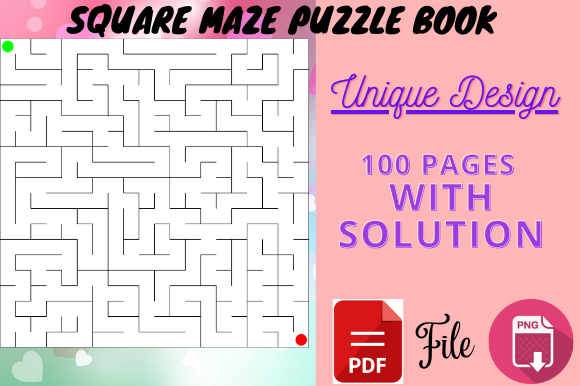 Square Mazes Puzzle Book for Creative Design