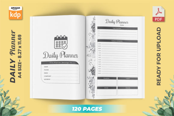 Strategic Use of Daily Planner KDP Interior - Printable for Enhanced Productivity and Goal Achievement