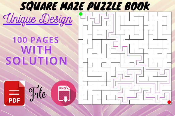 Unlock Creativity and Engagement with the Square Maze Puzzle Book Interior