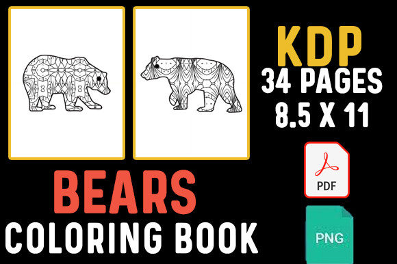 Unlocking Creativity and Business Potential with BEARS COLORING PAGES for ADULTS KDP