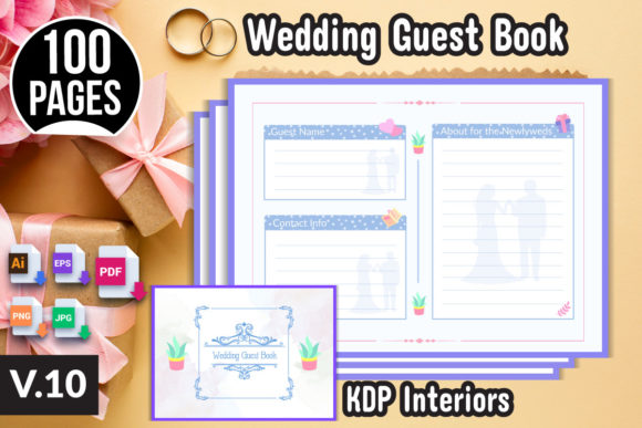 Wedding Guest Book KDP Interior V.10